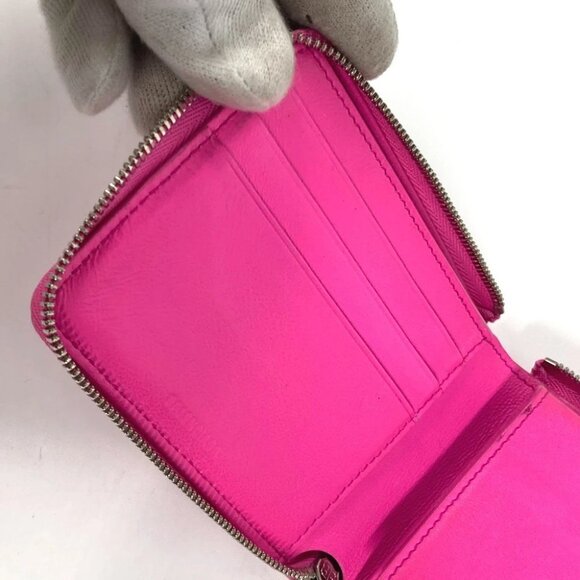 BALENCIAGA 659224 Compact wallet With logo strap Zip Around Folded wallet - Picture 3 of 14